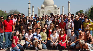 Kellogg students on a GIM trip to India