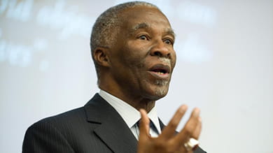 In a keynote speech at the Africa Business Conference, Thabo Mbeki, the former president of the Republic of South Africa, said Africans need to take an active role in moving the continent forward.