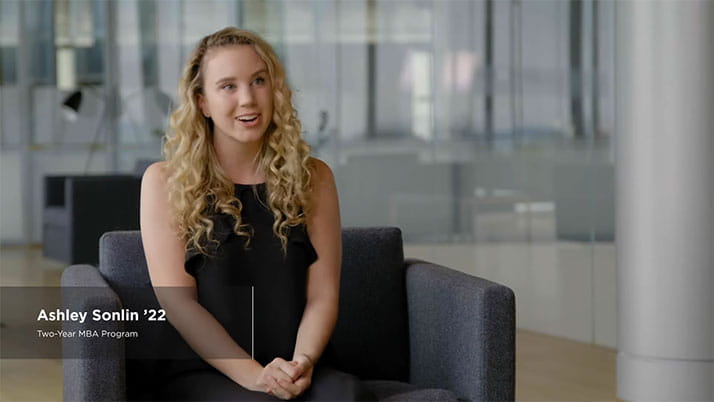 Ashley Sonlin, Class of 2022, recalls her MBA experience