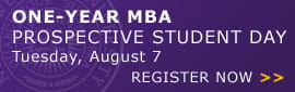 1Y MBA Prospective Student Day, August 7, Register Now