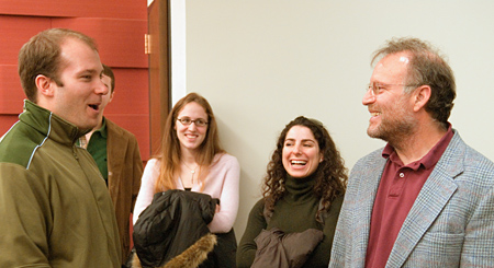 Jerry Greenfield with students