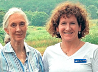 Jane Goodall and Sally Sharp Lehman