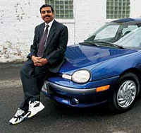 Dean Jain with a car
