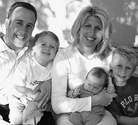 David Stokes '96 with family
