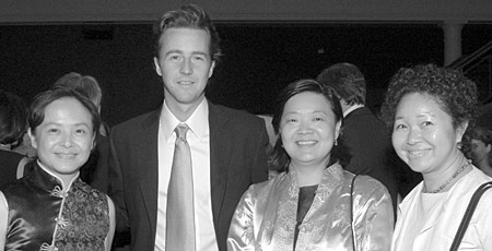 members of KH-01 with actor Ed Norton