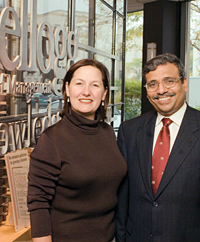 Assistant Dean Julie Cisek Jones and Dean Dipak C. Jain