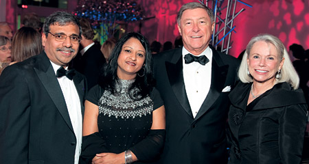 Dean Jain and Sushant Jain with W. James Farrell and Maxine Farrell