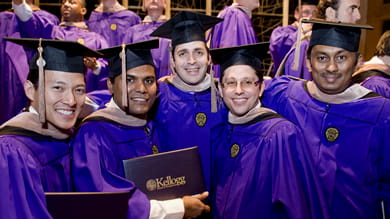 From left to right: EMP-79 classmates Akio Murakami, Ajit Matthews, Gerardo Lopez Gallo, Mariano Zadeh and Sridhar Subramanian