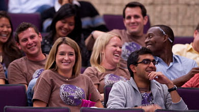 Kellogg's second-year students were welcomed back to school Sept. 18 by Kellogg administrators, who brought them up to date on a host of new initiatives. 
