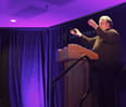 Bruce Mau, founder of Bruce Mau Design and a distinguished fellow at McCormick's Segal Design Institute, delivered the dinner's keynote address.