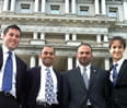 NuMat Technologies’ leadership team, left to right: Ben Hernandez ’13, Tabrez Ebrahim ’13, Omar Farha and Chris Wilmer 