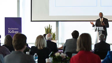 Dr. Julian Harris delivers lecture to attendees