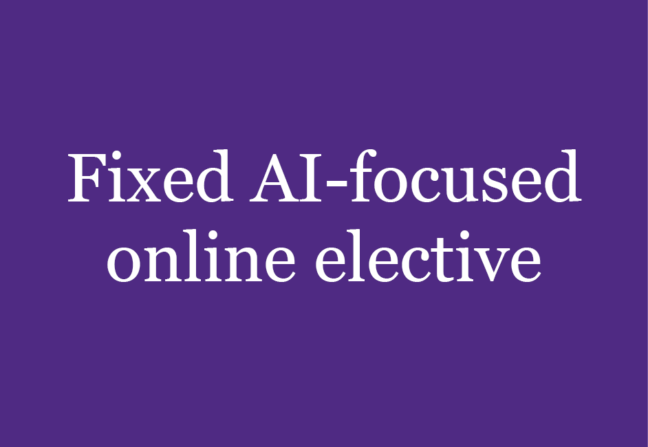 Choose 2 electives: 2 online + 1 live virtual/in-person