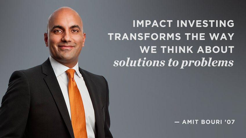 "Impact investing transforms the way we think about solutions to problems" - Amit Bouri | Social Impact | Kellogg School