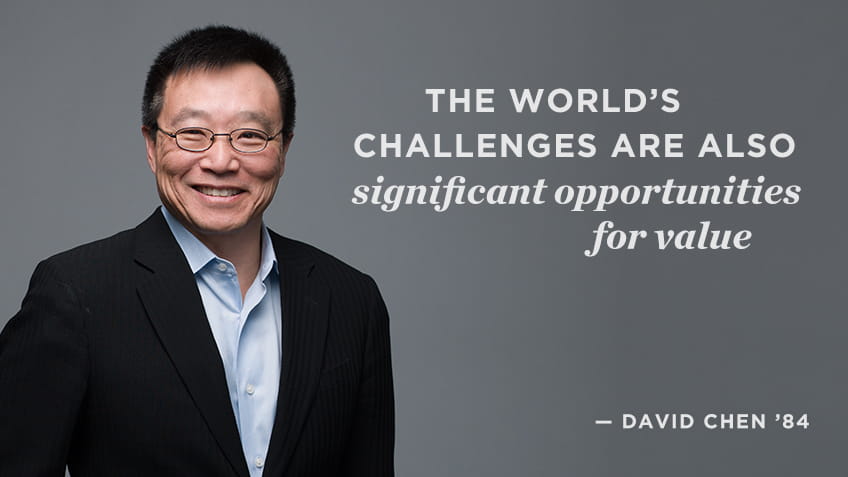 "The world's challenges are also significant opportunities for value" - David Chen | Social Impact | Kellogg School