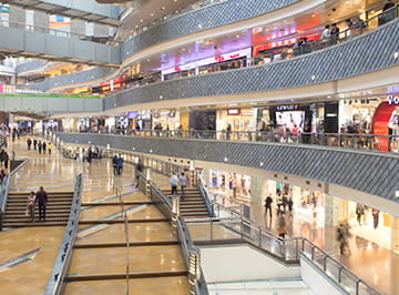 The mall is a good place to see an established buyer-seller relationship.