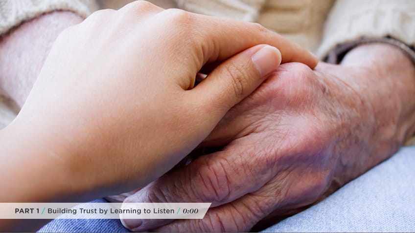 Trust building begins by showing you care and are willing to comfort and support another.