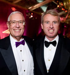 Northwestern President Henry Bienen and Chris Kennedy