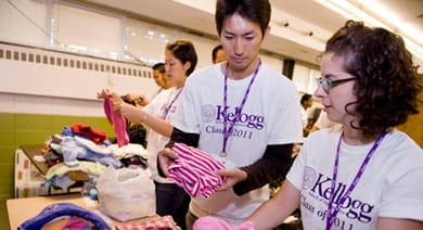 Kellogg students during community impact day
