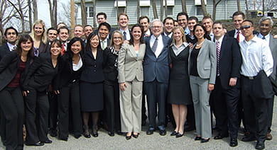 Warren Buffett visted with a group of Kellogg students this past spring.