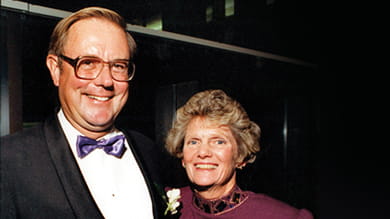 Ned Heizer ’51 and his wife Molly in 1989