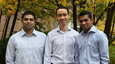 Charag Krishnan ’14, Otmane El Manser ’14 and Richie Khandelwal ’14 took first place at the C. K. Prahalad Case Competition.