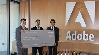 Left to right: John Elder, Yajur Kapoor and Alex Bourdeau, all '15
