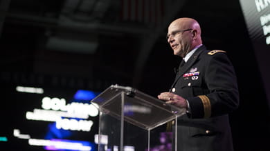 Army Lt. Gen. H.R. McMaster uses recent military history to highlight obstacles businesses could face.