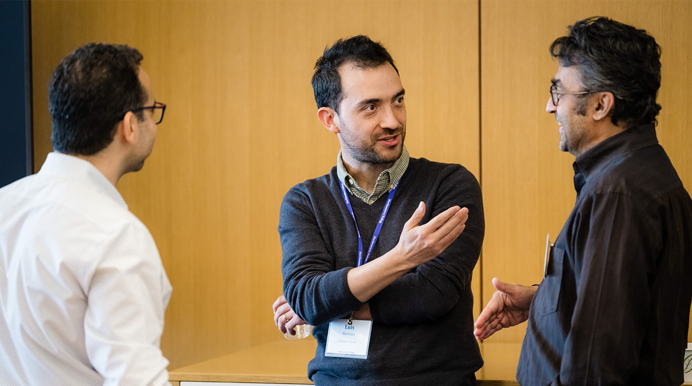 Conference attendees networking