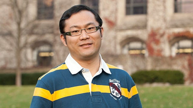 A portrait of Alex Sun, a one-year MBA student at Kellogg.