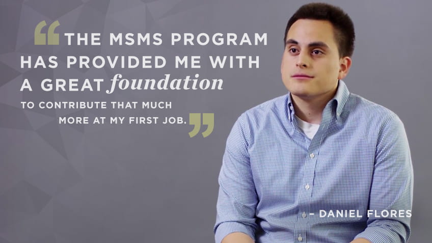 Daniel Flores discusses his Kellogg MSMS (Masters in Management) experience