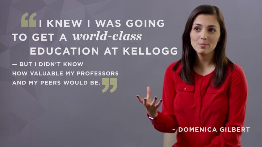 Alumni Domenica Gilbert describes world class Kellogg MSMS (Masters in Management) program