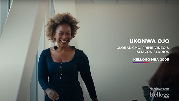 Kellogg Leaders video featuring Ukonwa Ojo '05 Global CMO, Prime Video and Amazon Studios