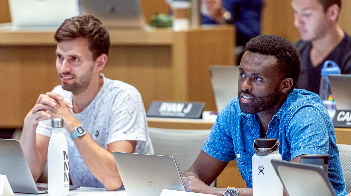 Kellogg MBA students attending a lecture