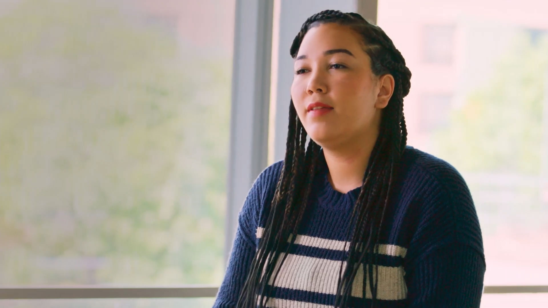 Jessica Daniel, Class of 2022, speaking about the 2-year MBA program