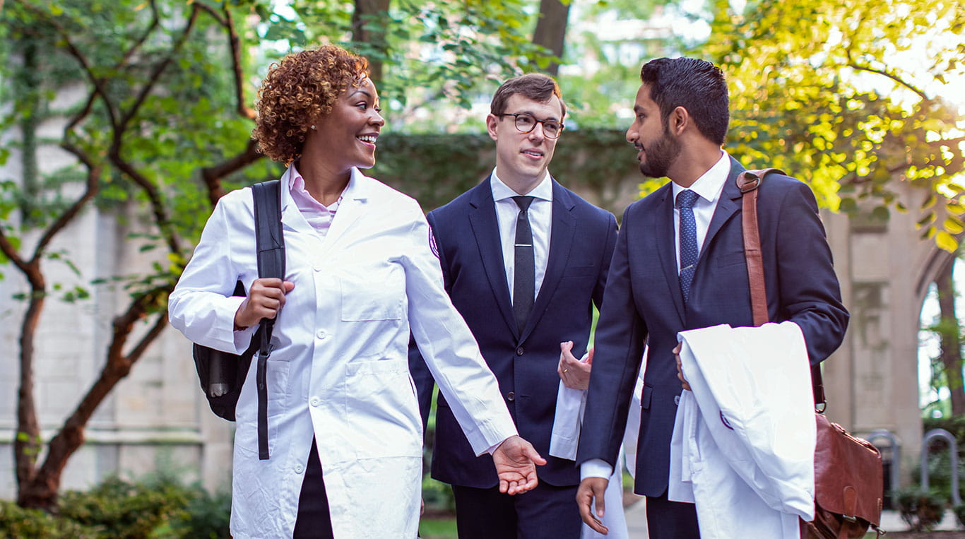 White coat online with black shirt