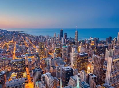 Skyline at dusk