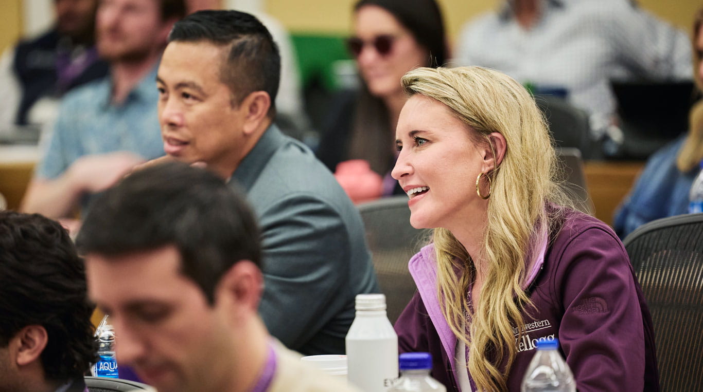 Business students sitting in a classroom