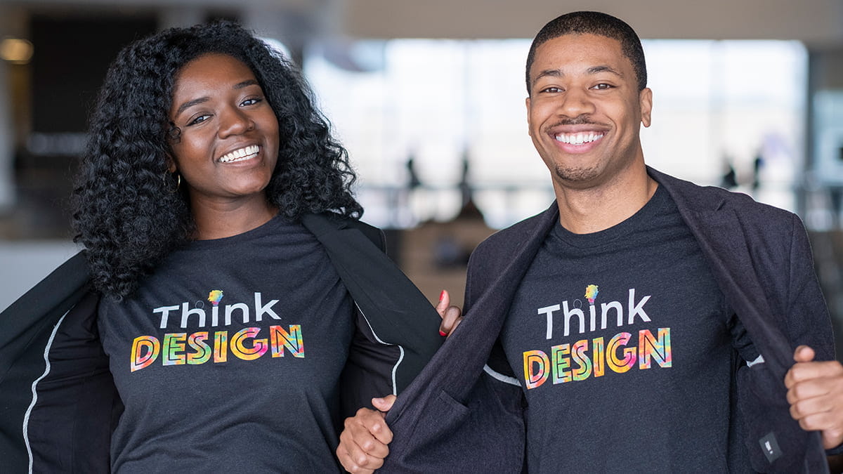 Marvin Harris, Jr. (2Y 2021) and Hannah Anokye (MMM 2021), co-presidents of Innovation and Design Association, share how design can challenge anti-Black racism.