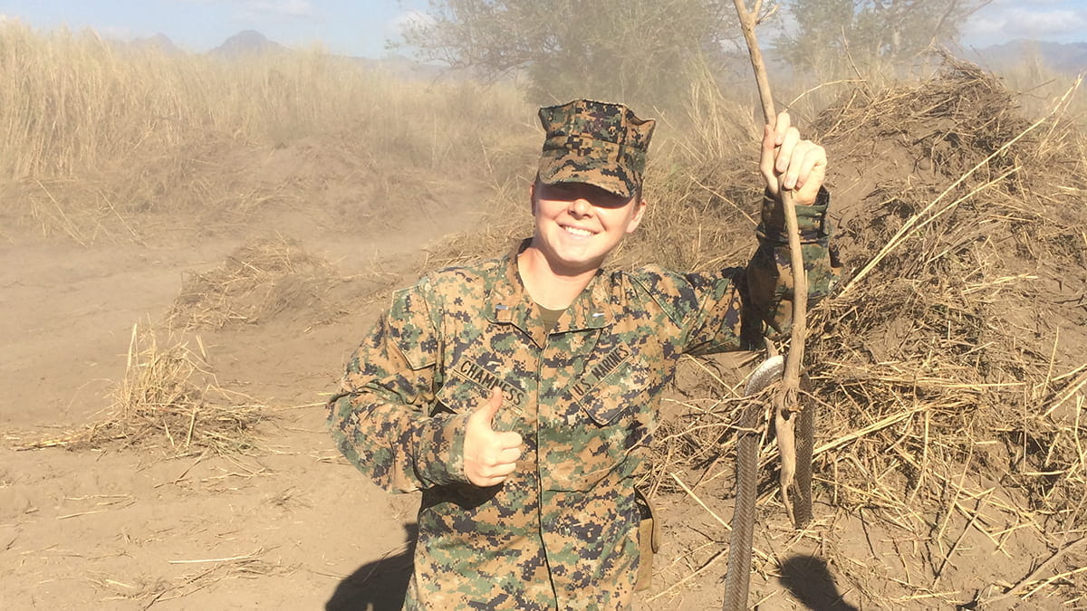 On this Veterans Day, Ivy Chamness (MMM 2021) shares how she used lessons learned as a US Marine Corps Officer to pivot during COVID-19.