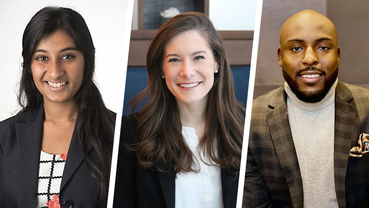 Talent abounds in the new class joining Kellogg's Evening & Weekend Program. Meet Janani Krishnan, Hanna Cosgrove and Devin Tyler.