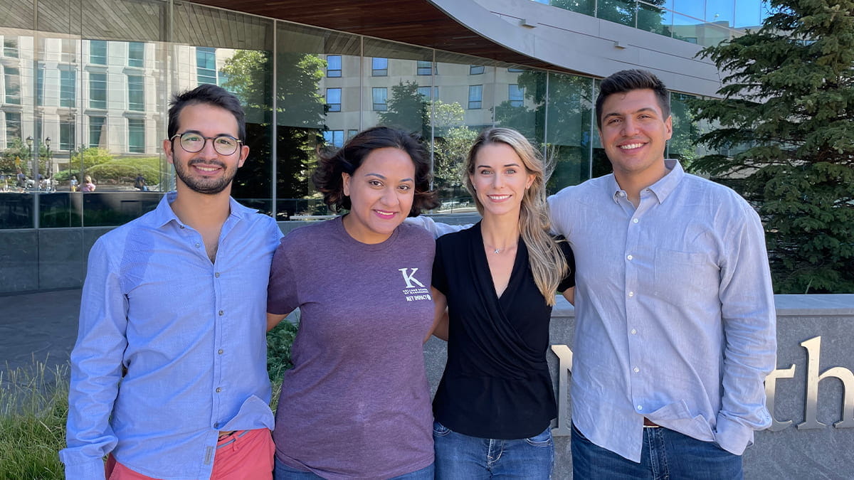 Members of the Social Impact Days winning pitch reflect on the competition and orientation into Kellogg's social impact resources.