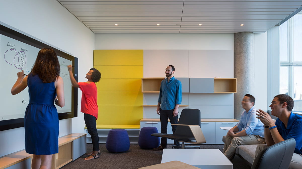 MBAi students learning inside a classroom