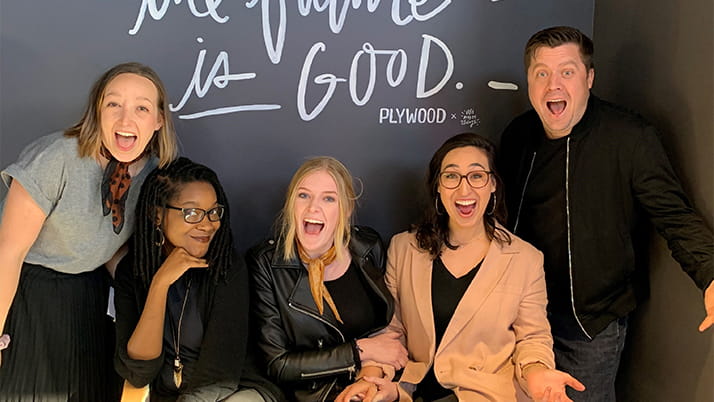 Kellogg student Ale Trevino poses with a group of classmates