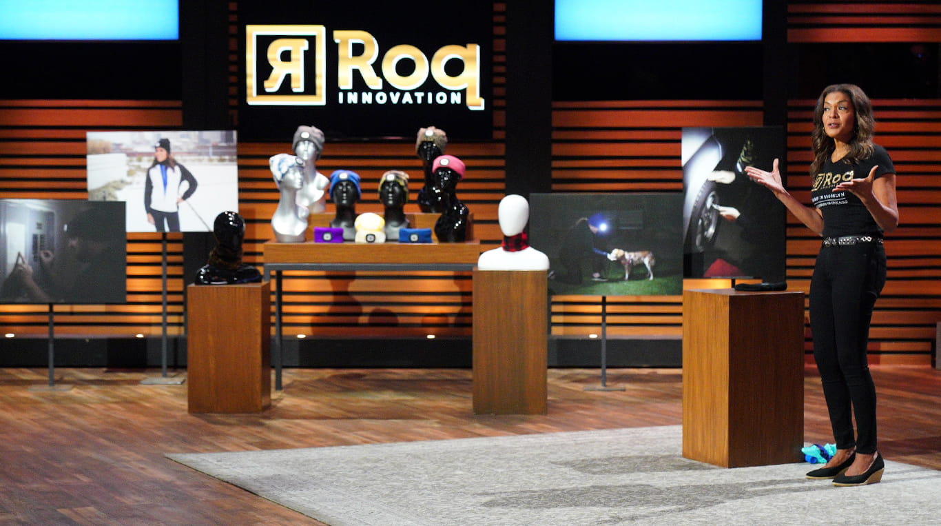 Executive MBA alumna Raquel Graham '09 pitches her business idea on the TV show Shark Tank
