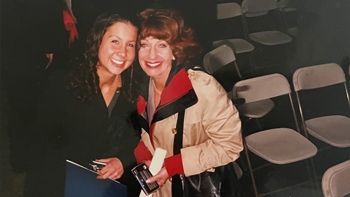 Lauren Rivera with her mom at Yale graduation
