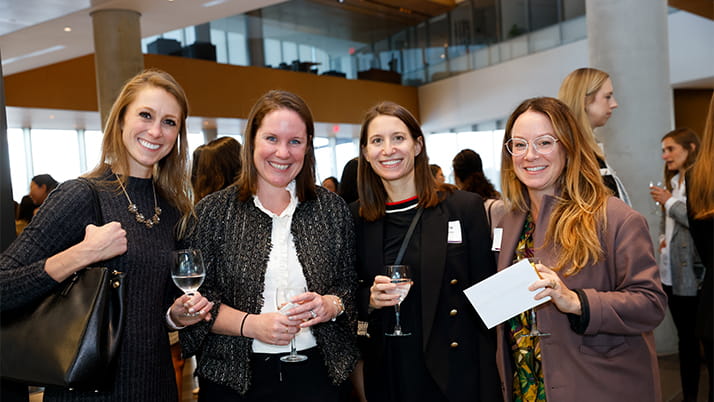 Group of women during the Women in Finance Dinner 2022 at Kellogg