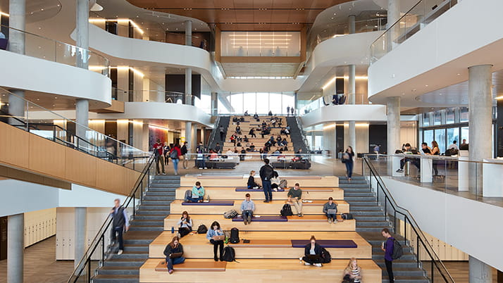 The Global Hub has a Leadership in Energy and Environmental Design (LEED) Platinum certification