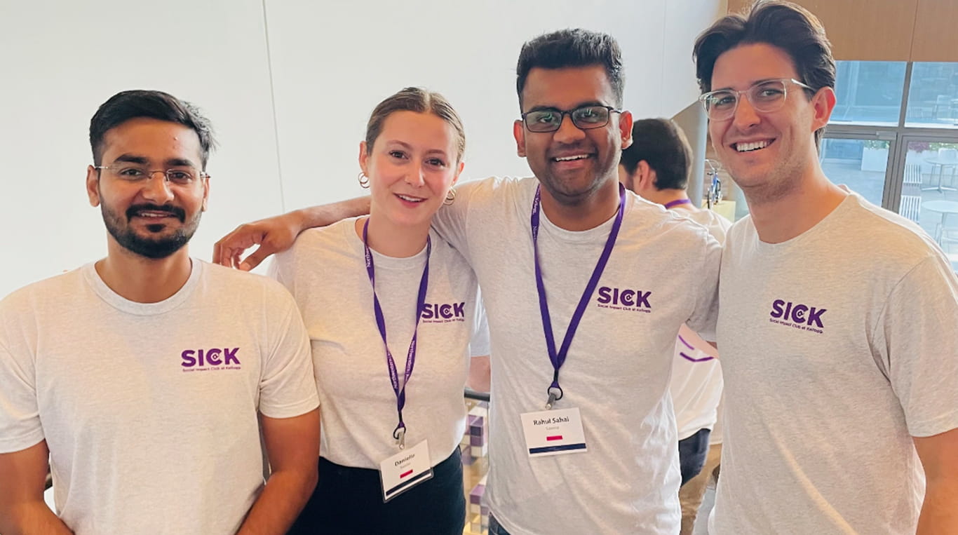 Danielle Kaplan with other Kellogg MBA students during Social Impact Days