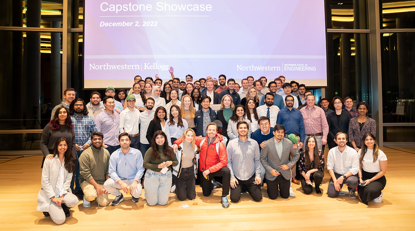 Solving business problems at the MBAi Kellogg students and Northwestern's MSAI students at the Capstone Showcase